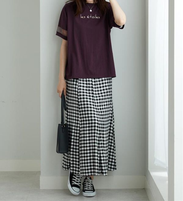 BELLUNA（ベルーナ）の「【接触冷感】ヒンヤリ冷感！箔プリントロゴプルオーバー（カットソー）」｜詳細画像