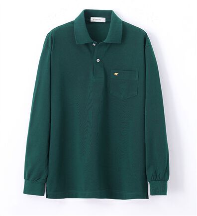 「＜ゴールデンベア＞上質国産ポロシャツ（長袖）（メンズポロシャツ）」