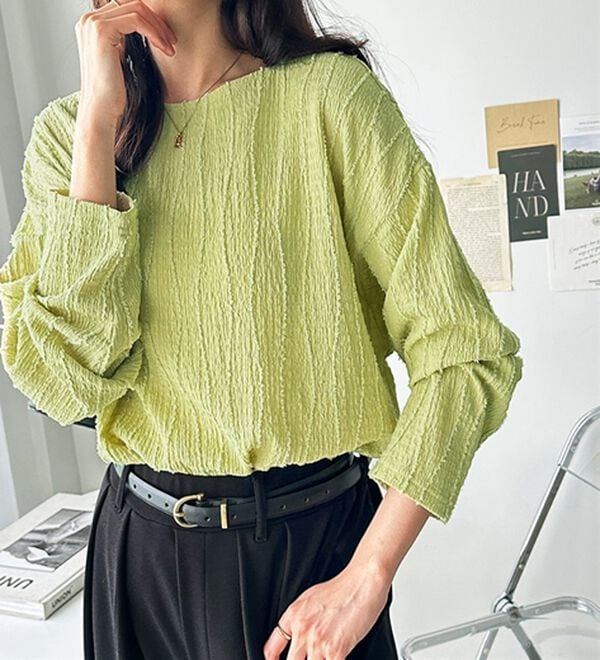 GeeRA（ジーラ）の「シャギージャカードボートネックカットソー（カットソー）」｜詳細画像