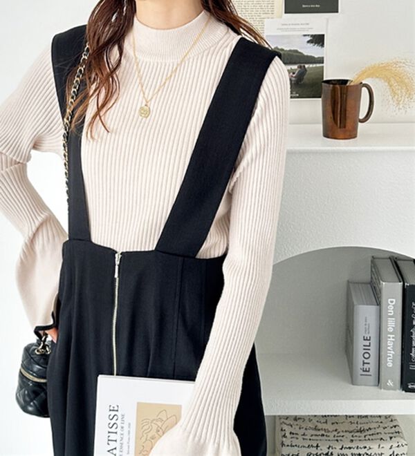 GeeRA（ジーラ）の「フロントジップハイウエストサロペット（オールインワン）」｜詳細画像