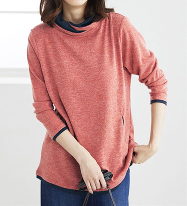 BELLUNA（ベルーナ）の「衿デザイン配色チュニック（チュニック）」｜詳細画像