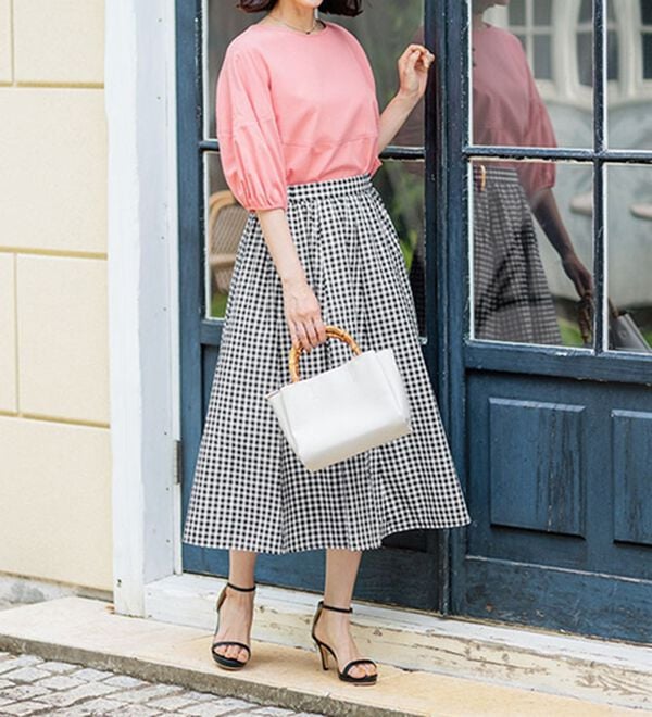 BELLUNA（ベルーナ）の「ふんわり切替フレアースカート（ロングスカート）」｜詳細画像