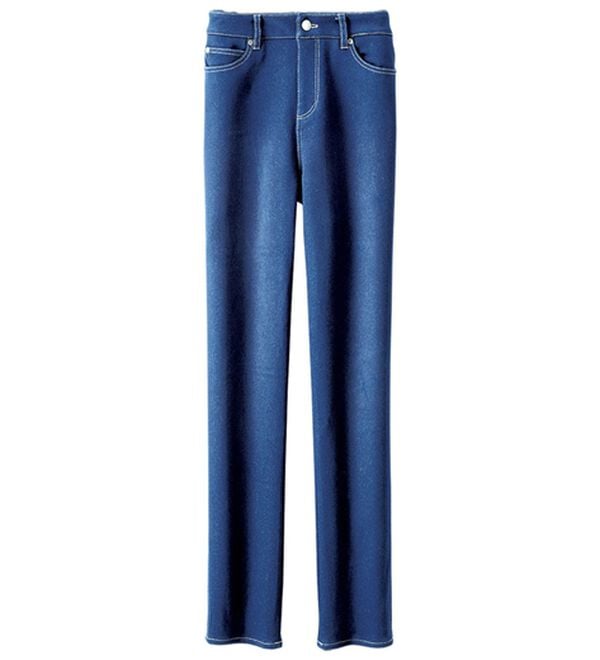 BELLUNA（ベルーナ）の「裏ベロアストレッチデニムパンツ（フルレングスパンツ）」｜詳細画像