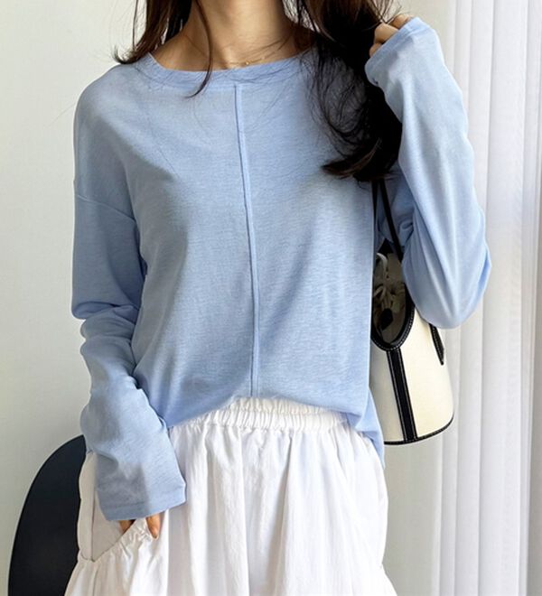 GeeRA（ジーラ）の「着回し自在！スラブシアートップス（カットソー）」｜詳細画像