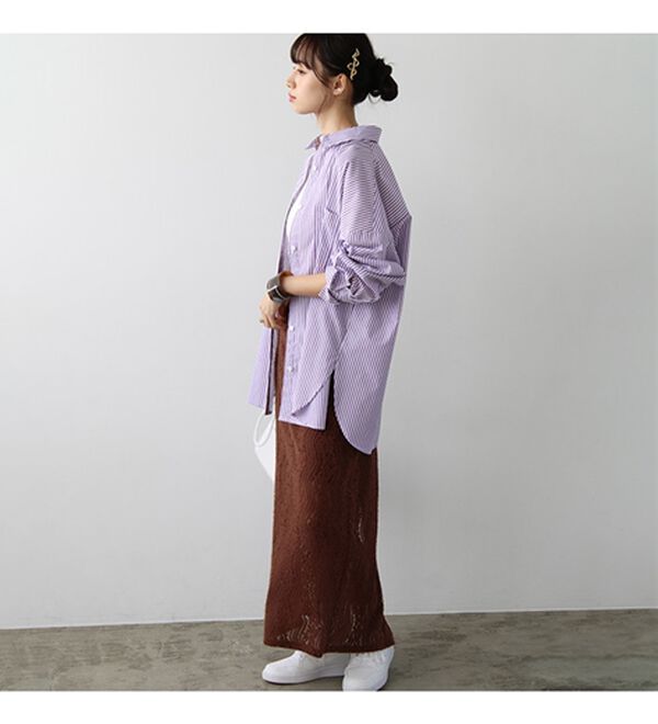 GeeRA（ジーラ）の「アソート柄オーバーサイズシャツ（シャツ）」｜詳細画像