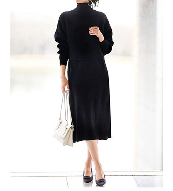 RANAN（ラナン）の「【２点セット】ニットワンピースアンサンブル（ニットワンピース）」｜詳細画像