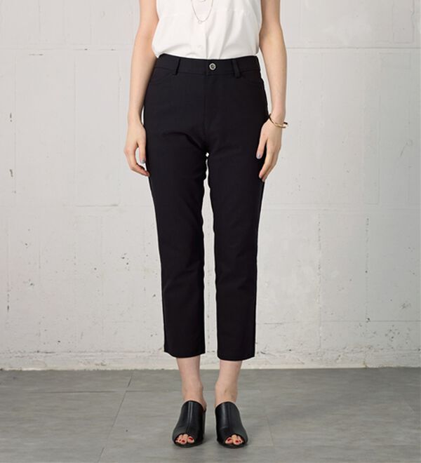 BELLUNA（ベルーナ）の「 【接触冷感】【選べる2丈】サラリ裏メッシュ美脚アンクルパンツ（フルレングスパンツ）」｜詳細画像