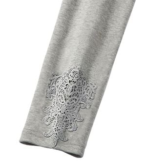 LAVIENNE（ラヴィエンヌ）の「綿混のあったかおしゃレギンス（肌着・インナーウェア）」｜杢グレー