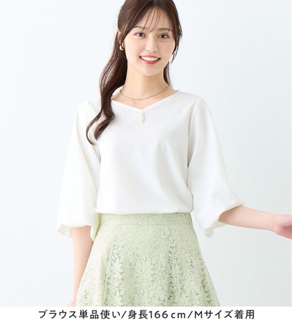 alotta（アロッタ）の「【２点セット】洗える！楽キレイセットアップ（ブラウススーツ）」｜詳細画像