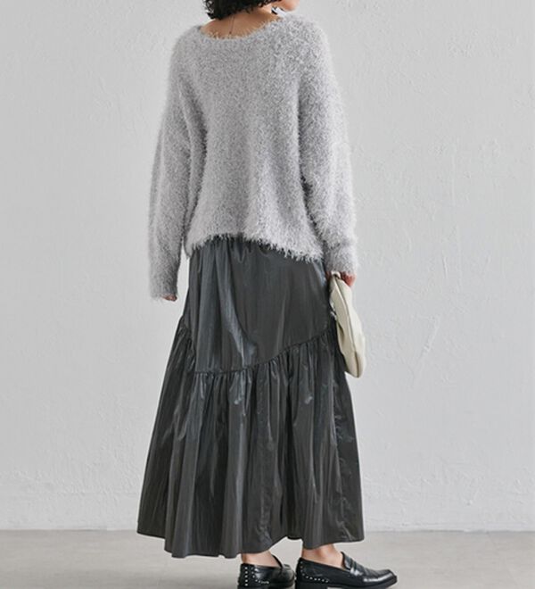 RANAN（ラナン）の「メタリックラウンドティアードスカート（ロングスカート）」｜詳細画像