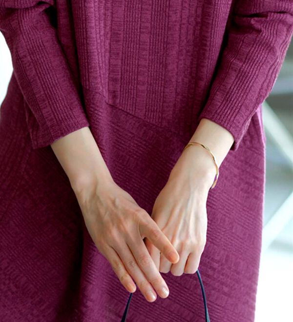 BELLUNA（ベルーナ）の「杢調ランダムテレコ切替チュニック（チュニック）」｜詳細画像