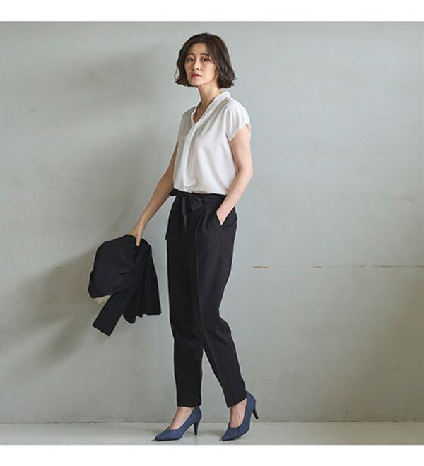 VENTURA ストレッチジャケット＆パンツセット ジャケット+2ボトム】洗えるストレッチ！ジャケット＆ブラウス＆パンツ