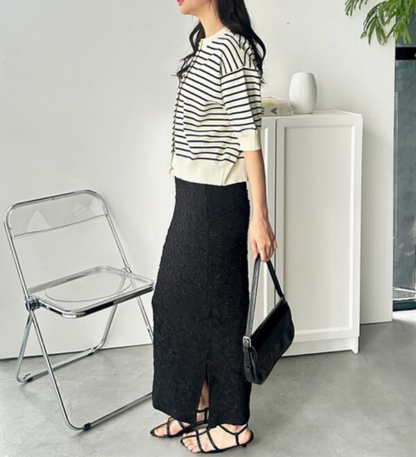 GeeRA（ジーラ）の「メタルボタンスポンディッシュカーディガン（ニットカーディガン）」｜詳細画像