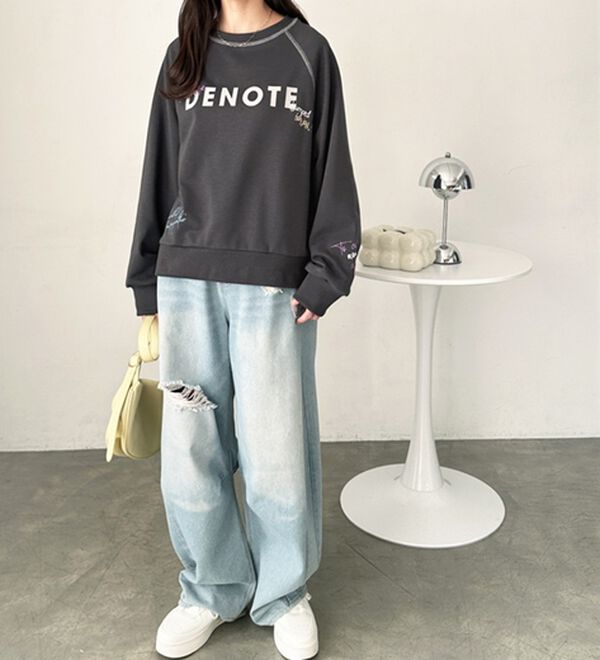 GeeRA（ジーラ）の「ミックスロゴ裏毛スウェット（カットソー）」｜詳細画像