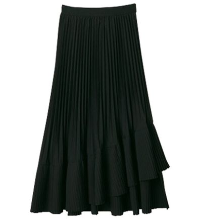 RANAN（ラナン）の「プリーツ切替フレアースカート（ひざ丈スカート）」