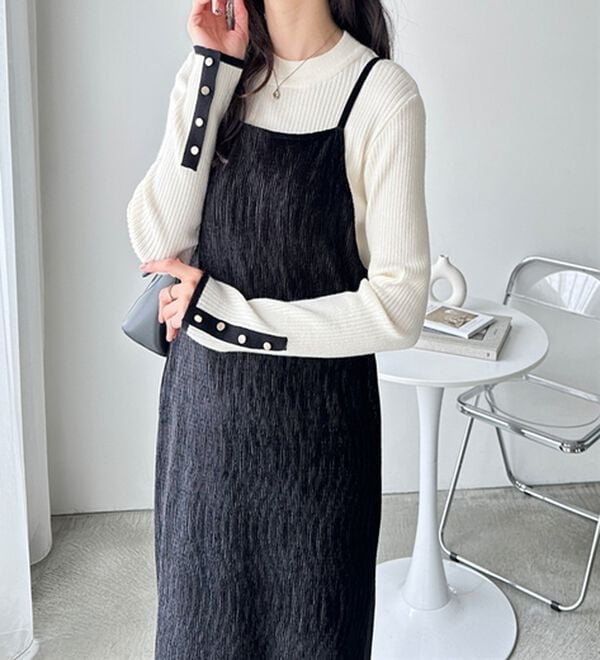 GeeRA（ジーラ）の「ベロアプリーツキャミワンピース（その他ワンピース）」｜詳細画像