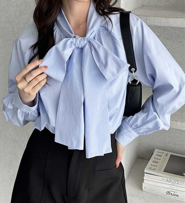 GeeRA（ジーラ）の「ボリュームボウタイブラウス（ブラウス）」｜詳細画像