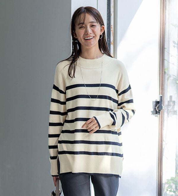 BELLUNA（ベルーナ）の「【新色追加】もちもち素材ハイネックニットプルオーバー（ニット・セーター）」｜詳細画像