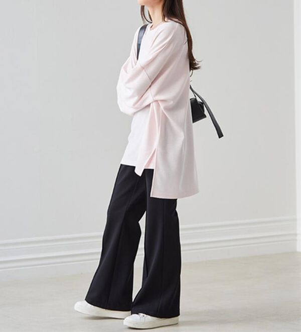 RANAN（ラナン）の「美脚見えツイルフレアーパンツ（フルレングスパンツ）」｜詳細画像