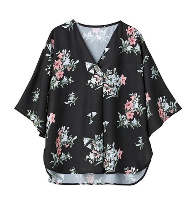 GeeRA（ジーラ）の「花柄フレアースリーブブラウス（ブラウス）」｜詳細画像