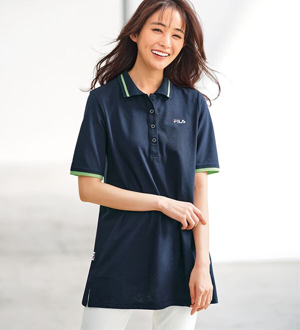 BELLUNA（ベルーナ）の「＜ＦＩＬＡ＞配色使いポロチュニック（ポロシャツ）」｜詳細画像