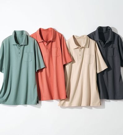 BELLUNA（ベルーナ）の「【ヒンヤリ機能付き＆綿１００％】サマ見えポロチュニック（チュニック）」