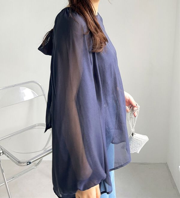 GeeRA（ジーラ）の「バックリボンシアーブラウス（ブラウス）」｜詳細画像