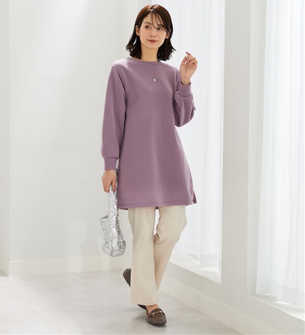 BELLUNA（ベルーナ）の「ふんわり素材軽ぽかチュニックワンピ―ス（チュニックワンピース）」｜詳細画像