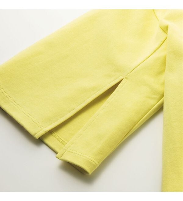 VINNO（ヴィノ）の「袖スリットデザイン超長綿ゆるＴシャツ（カットソー）」｜詳細画像