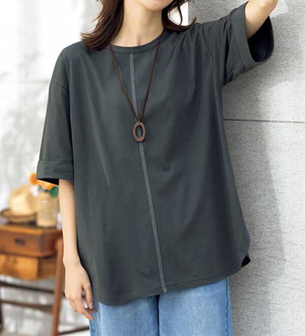 ルフラン（ルフラン）の「【４色組】＜アセケア＞綿１００％Ｔシャツ（Tシャツ）」｜詳細画像