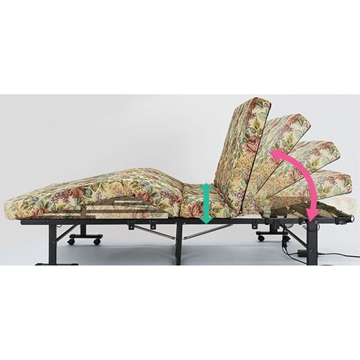 組立簡単 寝心地が選べる電動ベッド 硬質シングル ブラウン 組立品 電動ベッド 折りたたみベッド 〔 硬質 セミダブル ブラウン 〕 組立