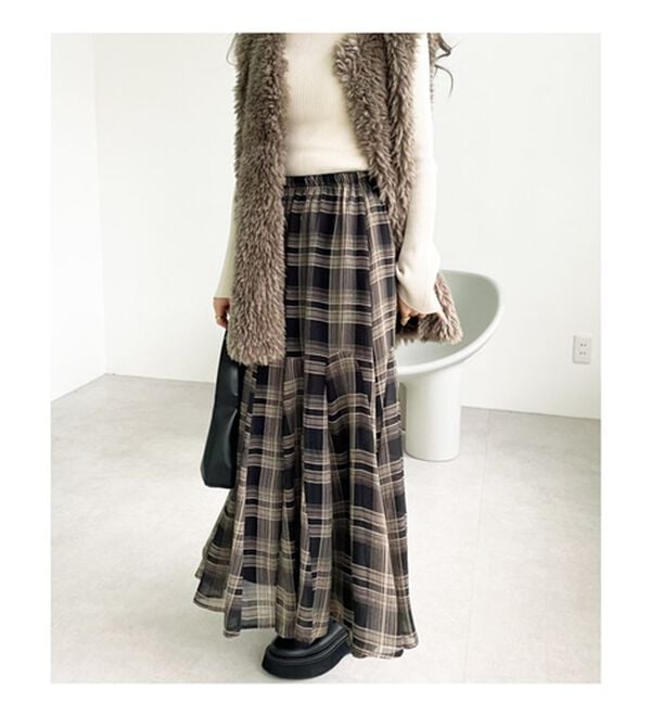 GeeRA（ジーラ）の「切替フレアーロングスカート（ロングスカート）」｜詳細画像