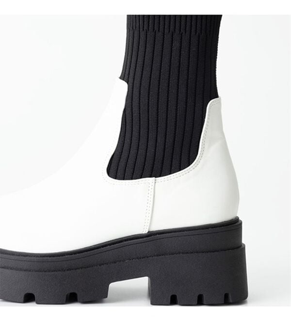 RANAN（ラナン）の「ニット切替厚底ソックスブーツ（ブーツ）」｜詳細画像