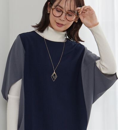 BELLUNA（ベルーナ）の「体型カバー！ポンチョプルオーバー（カットソー）」