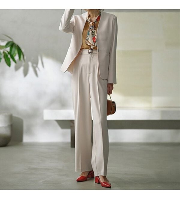 RANAN（ラナン）の「スカーフ付キレイ見えカットソーブラウス（ブラウス）」｜詳細画像