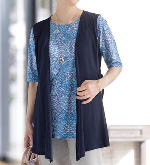 ルフラン（ルフラン）の「【２色組】サラリとお出かけ！ジレアンサンブル（ジレ）」｜詳細画像