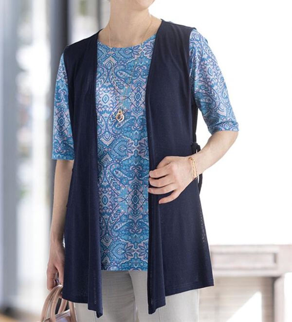 ルフラン（ルフラン）の「【２色組】サラリとお出かけ！ジレアンサンブル（ジレ）」｜詳細画像