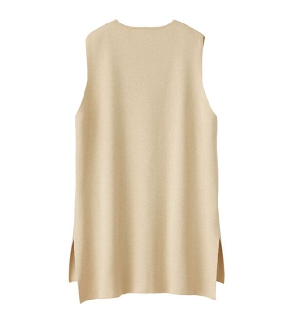 BELLUNA（ベルーナ）の「エコ素材シンプルロングニットベスト（ベスト）」｜詳細画像