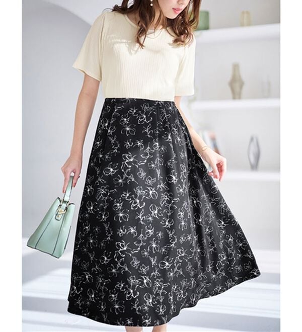 alotta（アロッタ）の「楽キレイ異素材ドッキングワンピース（ドッキングワンピース）」｜詳細画像