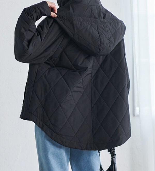 RANAN（ラナン）の「２ｗａｙボリューム袖ライトダウンキルティングアウター（ハーフコート）」｜詳細画像