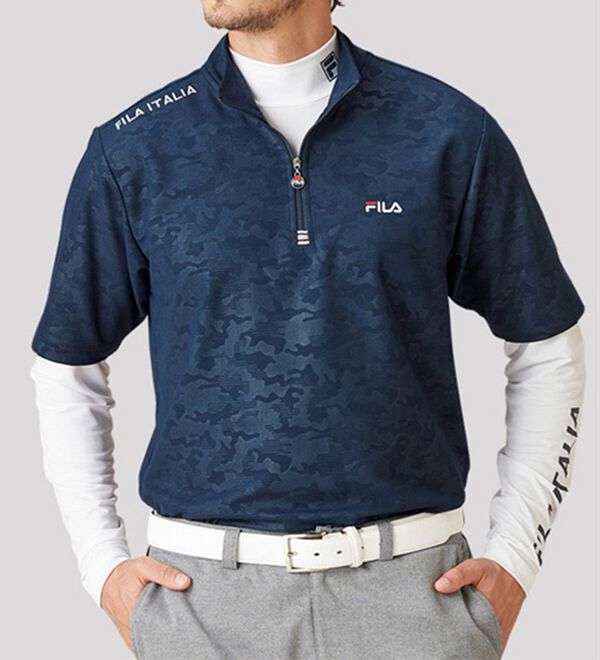「＜フィラ＞コーデ済アンダー付迷彩ポロ（メンズポロシャツ）」｜詳細画像