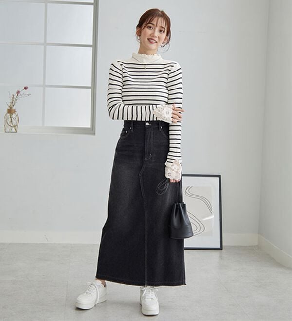 GeeRA（ジーラ）の「大人可愛い！レースが上品なハイネックニット（ニット・セーター）」｜詳細画像