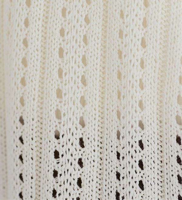 Viola e Viola（ヴィオラ エ ヴィオラ）の「【アンブロ】透かし編みポロカーディガン（ニットカーディガン）」｜詳細画像