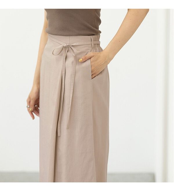 リネンライクラップ風スカート - ベルーナ【公式】