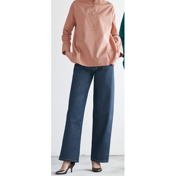 BELLUNA（ベルーナ）の「ぐんぐん伸びるデニムパンツ　ワイド（フルレングスパンツ）」｜詳細画像