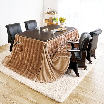 ダイニングコタツLoraine　135×80　掛け布団セット　ナチュラルグレー 楽天市場】ダイニングこたつ テーブル セット 135cm×80cm Loraine