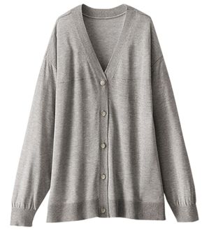 BELLUNA（ベルーナ）の「【快適Ｌａｂ．】シャリ冷！洗える多機能ニットカーディガン（ニットカーディガン）」｜杢グレー