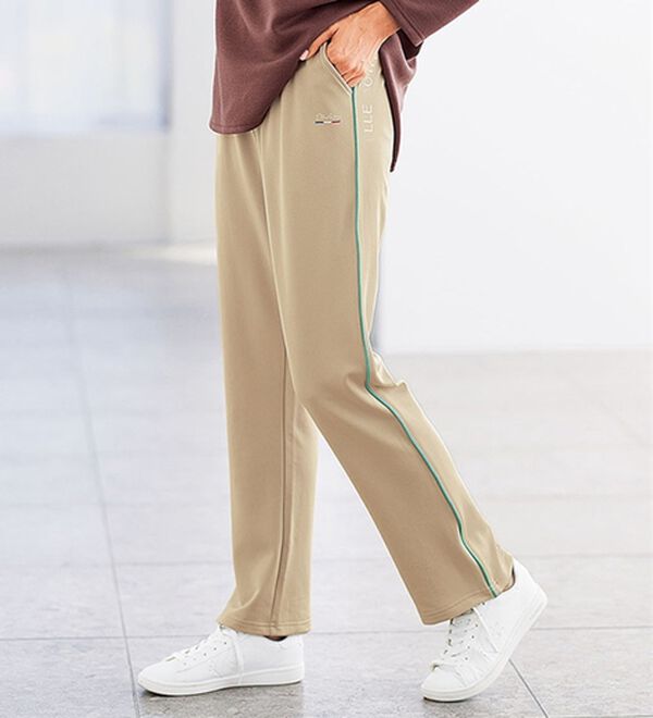 BELLUNA（ベルーナ）の「＜ＥＬＬＥ　Ａｃｔｉｖｅ＞多機能！配色ジャージパンツ（その他パンツ）」｜ライトグレー