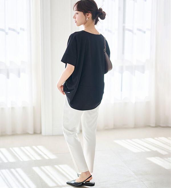 RANAN（ラナン）の「【4つの機能付】ひんやりハーフジップコクーンチュニック（チュニック）」｜詳細画像