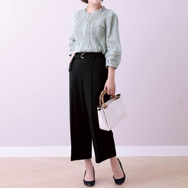 BELLUNA（ベルーナ）の「ストレッチ素材ワイドパンツ（ワイドパンツ・ガウチョ）」｜詳細画像